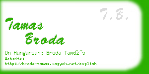 tamas broda business card